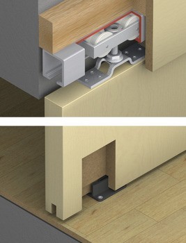 Kování pro posuvné dveře, Hawa Junior 120 A, sada