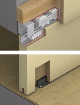Kování pro posuvné dveře, Hawa Junior 120 B, sada