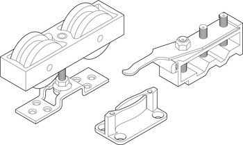 Kování pro posuvné dveře, HAWA Junior 250 A, sada