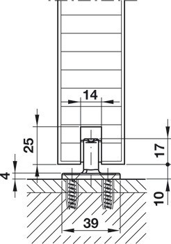 Kování pro posuvné dveře, Hawa Junior 250 A, sada
