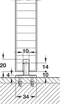 Kování pro posuvné dveře, Hawa Junior 40 Z, sada