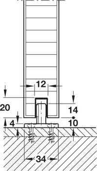 Kování pro posuvné dveře, Hawa Junior 40 Z, sada