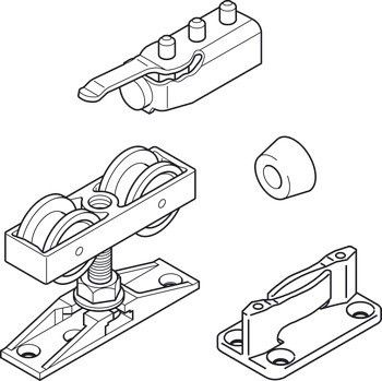 Kování pro posuvné dveře, HAWA Junior 40 Z, sada