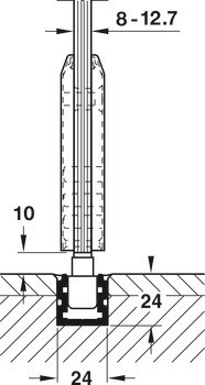 Kování pro posuvné dveře, Hawa Junior 80 GP, sada