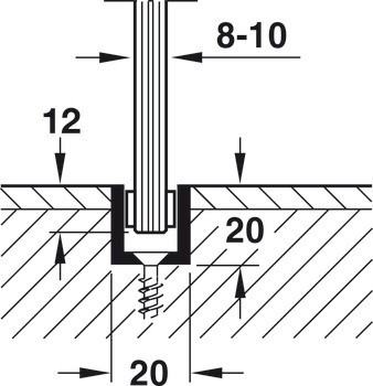 Kování pro posuvné dveře, Hawa Junior 80 GP, sada
