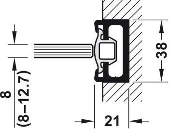 Kování pro posuvné dveře, Hawa Junior 80 GP, sada