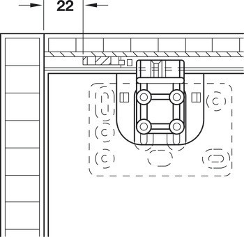 Kování pro posuvné dveře, Hawa Miniroll 15, sada