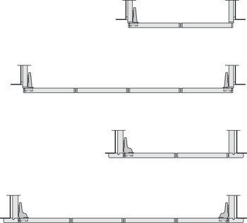 Kování pro posuvné dveře, Hawa Multifold 30 W, sada
