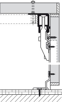Kování pro posuvné dveře, Hawa Multifold 30 W, sada