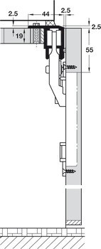 Kování pro posuvné dveře, Hawa Multifold 30 W, sada