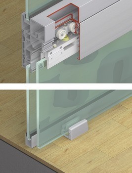 Kování pro posuvné dveře, Hawa Porta 100 G/GU/GM/GF/GFO, sada