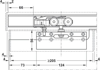 Kování pro posuvné dveře, Hawa Porta 100 G/GU/GM/GF/GFO, sada