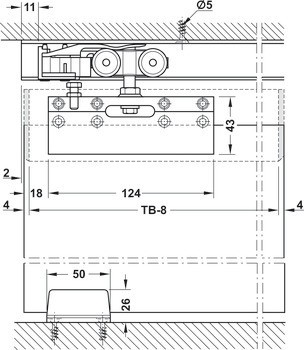 Kování pro posuvné dveře, Hawa Porta 100 G/GU/GM/GF/GFO, sada
