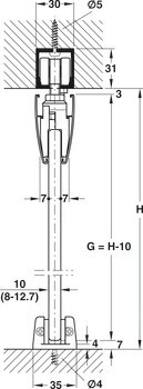 Kování pro posuvné dveře, Hawa Porta 100 G/GU/GM/GF/GFO, sada