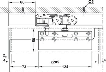 Kování pro posuvné dveře, Hawa Porta 100 G/GU/GM/GF/GFO, sada