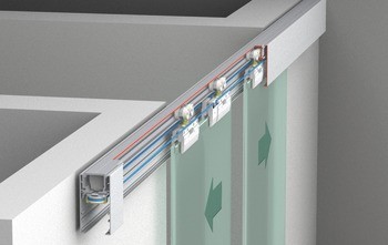 Kování pro posuvné dveře, Hawa Porta 100 G/GU/GM/GF/GFO, sada