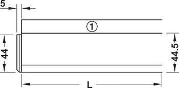 Kování pro posuvné dveře, Hawa Porta 100 GMD, sada bez pojezdové kolejnice