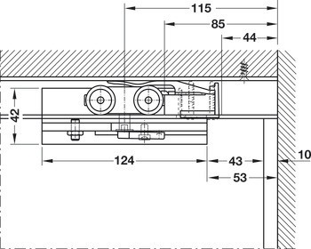 Kování pro posuvné dveře, Hawa Porta 100 GW/GWF, sada