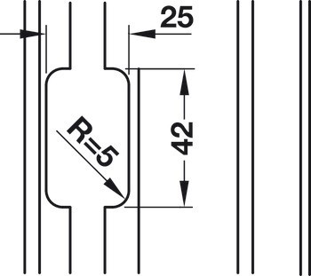 Kování pro posuvné dveře, Hawa Porta 100 GW/GWF, sada