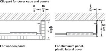 Kování pro posuvné dveře, Hawa Porta 60/100 H/HC, sada