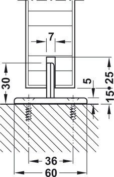 Kování pro posuvné dveře, Hawa Porta 300 H, sada