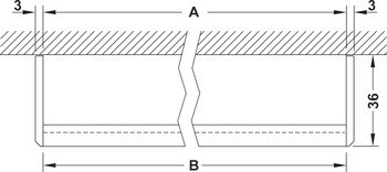 Kování pro posuvné dveře, Hawa Porta 40 GE, sada bez pojezdové kolejnice