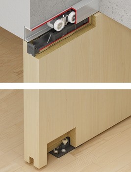 Kování pro posuvné dveře, Hawa Porta 60/100 HM, sada s pojezdovou kolejnicí