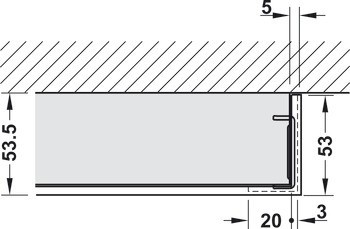 Kování pro posuvné dveře, Hawa Porta 60/100 HM/HMD, sada bez pojezdové kolejnice