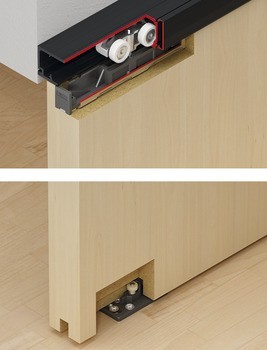 Kování pro posuvné dveře, Hawa Porta 60/100 HM/HMD, sada bez pojezdové kolejnice