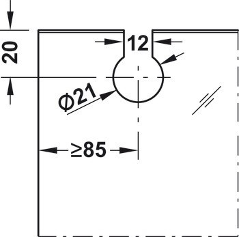 Kování pro posuvné dveře, Hawa Junior 80 G Symmetric, sada