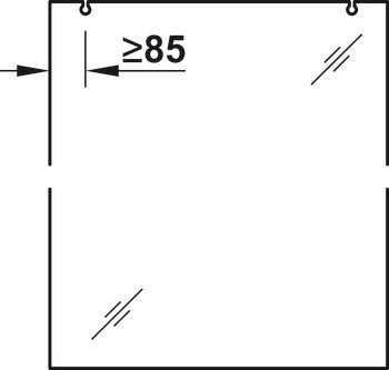 Kování pro posuvné dveře, Hawa Junior 80 G Symmetric, sada