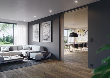 Kování pro posuvné dveře, pro vnitřní dveře, sada kování pro 1 dveře, Hawa-Junior 80