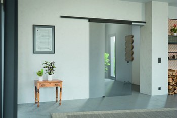 Kování pro posuvné dveře, Häfele Slido D-Line11 50L / 80L / 120L, sada bez pojezdové kolejnice