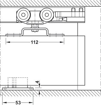 Kování pro posuvné dveře, Slido D-Line11 160P, sada