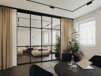 Kování pro posuvné dveře, Häfele Slido D-Line11 50C / 80C / 120C, sada bez pojezdové kolejnice