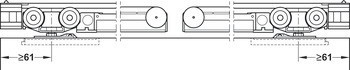 Kování pro posuvné dveře, Häfele Slido D-Line11 50C / 80C / 120C, sada bez pojezdové kolejnice
