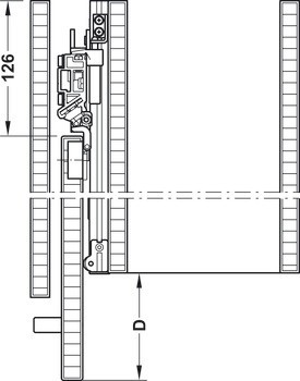 Kování pro posuvné dveře, Slido F-Park72 50A, Infront/Vorfront