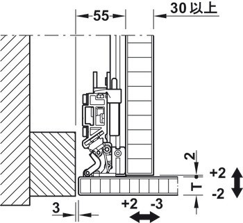 Kování pro posuvné dveře, Slido F-Park72 50A, Infront/Vorfront