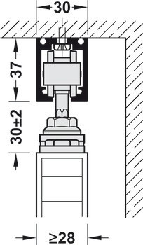 kování pro posuvné předokenní žaluzie, Hawa Frontslide 60 A, sada nízké pojezdové kolejnice
