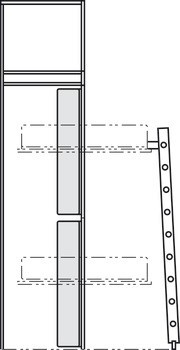 Kování vestavné sklopné postele, Duoletto, příčná montáž, s lamelovým roštem