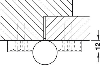 Křídlový závěs, Hewi B 9505.75 K, pro bezfalcové vnitřní dveře do 80 kg