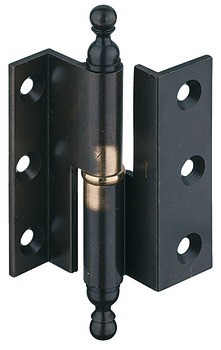 Křídlový závěs, mosaz, s dekorativní povrchovou úpravou, zalomení D, délka 7,5 mm