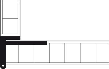 Křídlový závěs, Neuform, mosaz, pro dveře v rovině