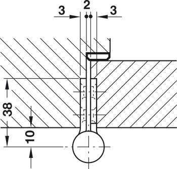 Křídlový závěs, pro bezfalcové vnitřní dveře do 40 kg, Startec