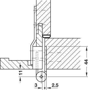 Křídlový závěs, Simonswerk V 7888 WF, pro bezfalcové vnitřní dveře do 70 kg