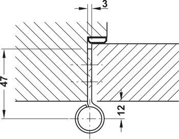Křídlový závěs, velikost 76 mm, hmotnost dveří 80 kg