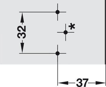 Křížová montážní podložka, Blum Clip Top Blumotion, Clip Top, Clip, k přišroubování vruty do dřevotřísky