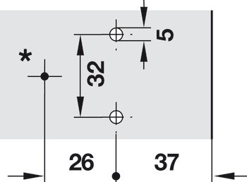 Křížová montážní podložka, Clip Top Blumotion, Clip Top, Clip, k přišroubování eurošrouby