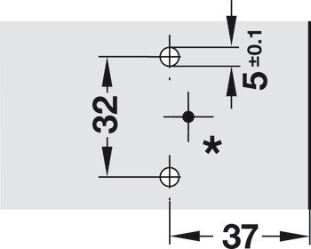 Křížová montážní podložka, Clip Top Blumotion, Clip Top, Clip, pro dotažení bez nářadí (Inserta)