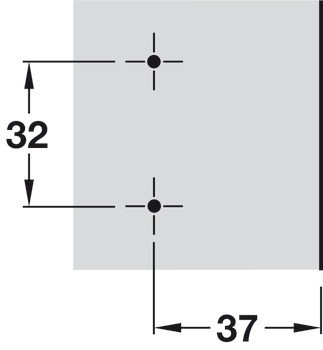 Křížová montážní podložka, Häfele Metalla 110 SM, se systémem rychlomontáže, s předmontovanými eurošrouby